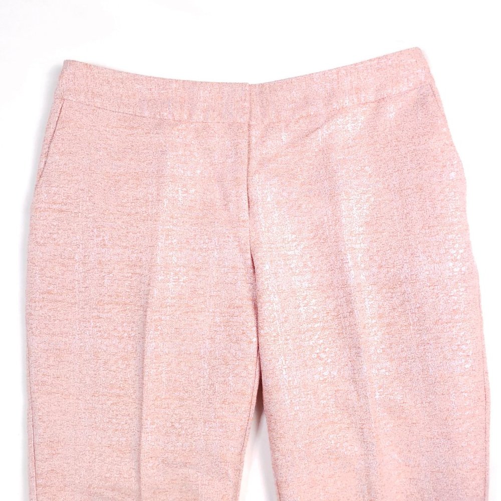 RARE Boden Pink Metallic Bistro Crop Pants - Picture 3 of 11